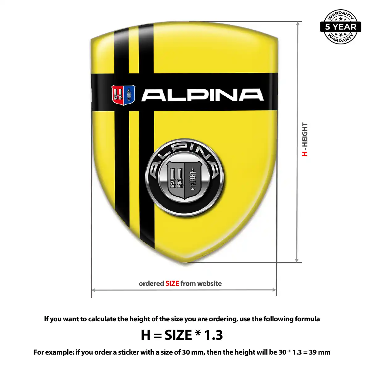 BMW Alpina Resin Badge Sticker Refined Design