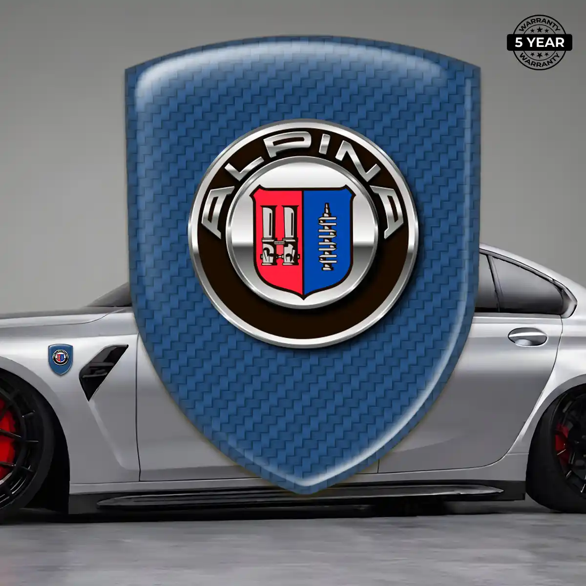 BMW Alpina Resin Badge Sticker Sleek Style