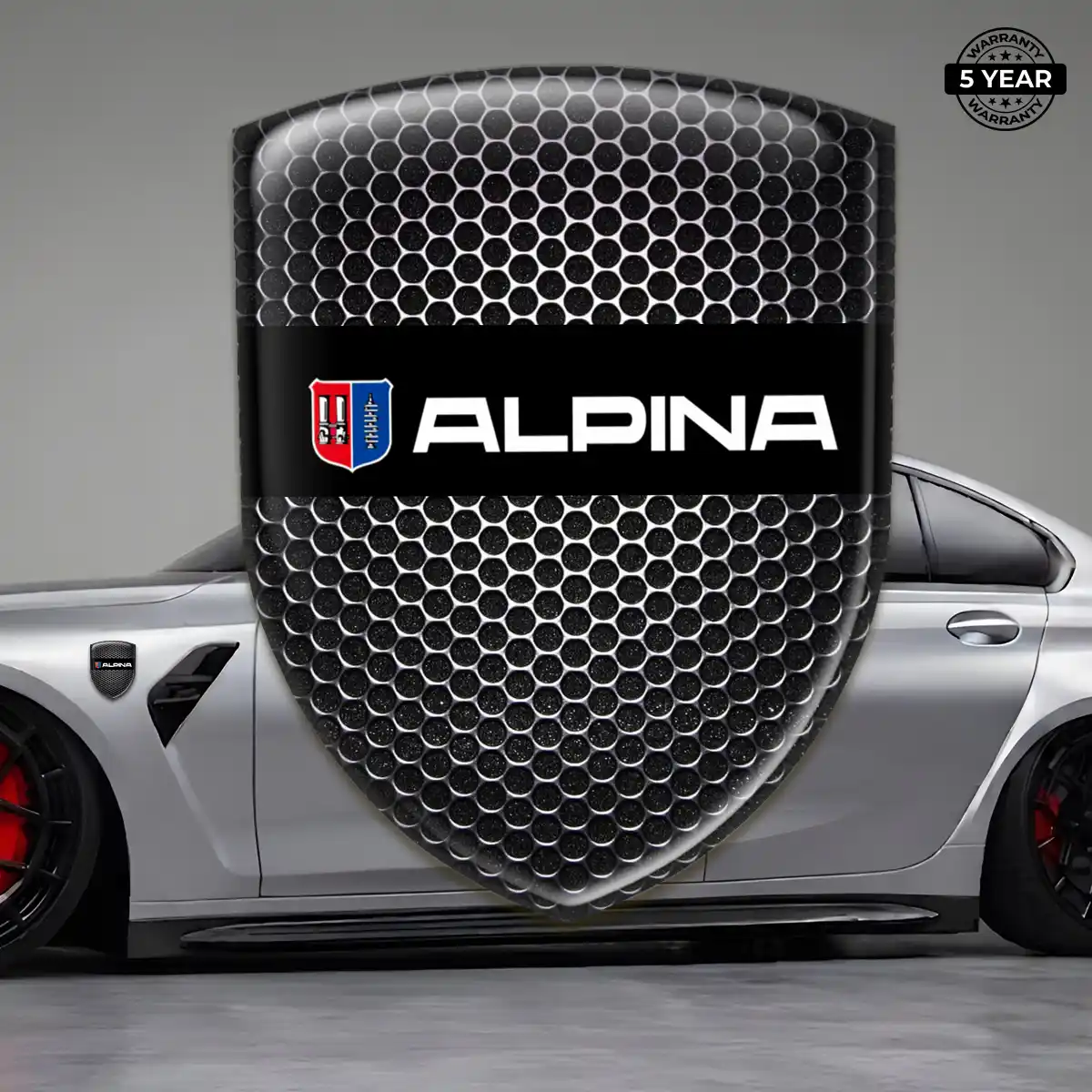 BMW Alpina Resin Domed Sticker Sleek Style