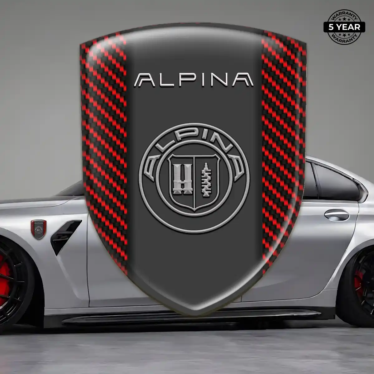 BMW Alpina Resin Emblem Sticker Refined Design