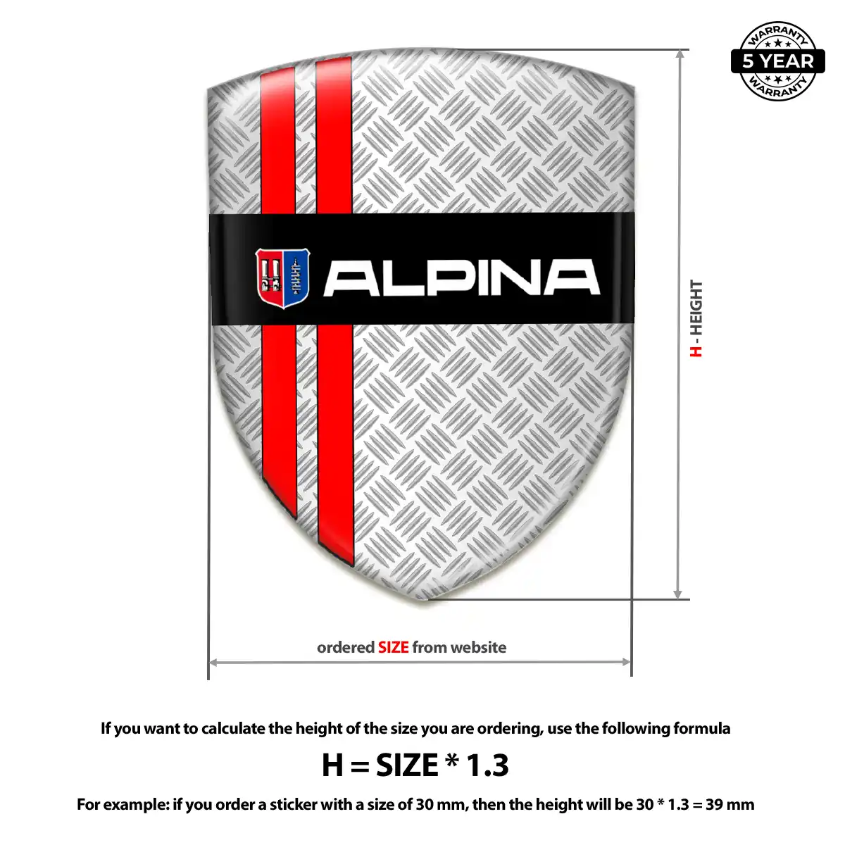 BMW Alpina Silicone Badge Elite Finish