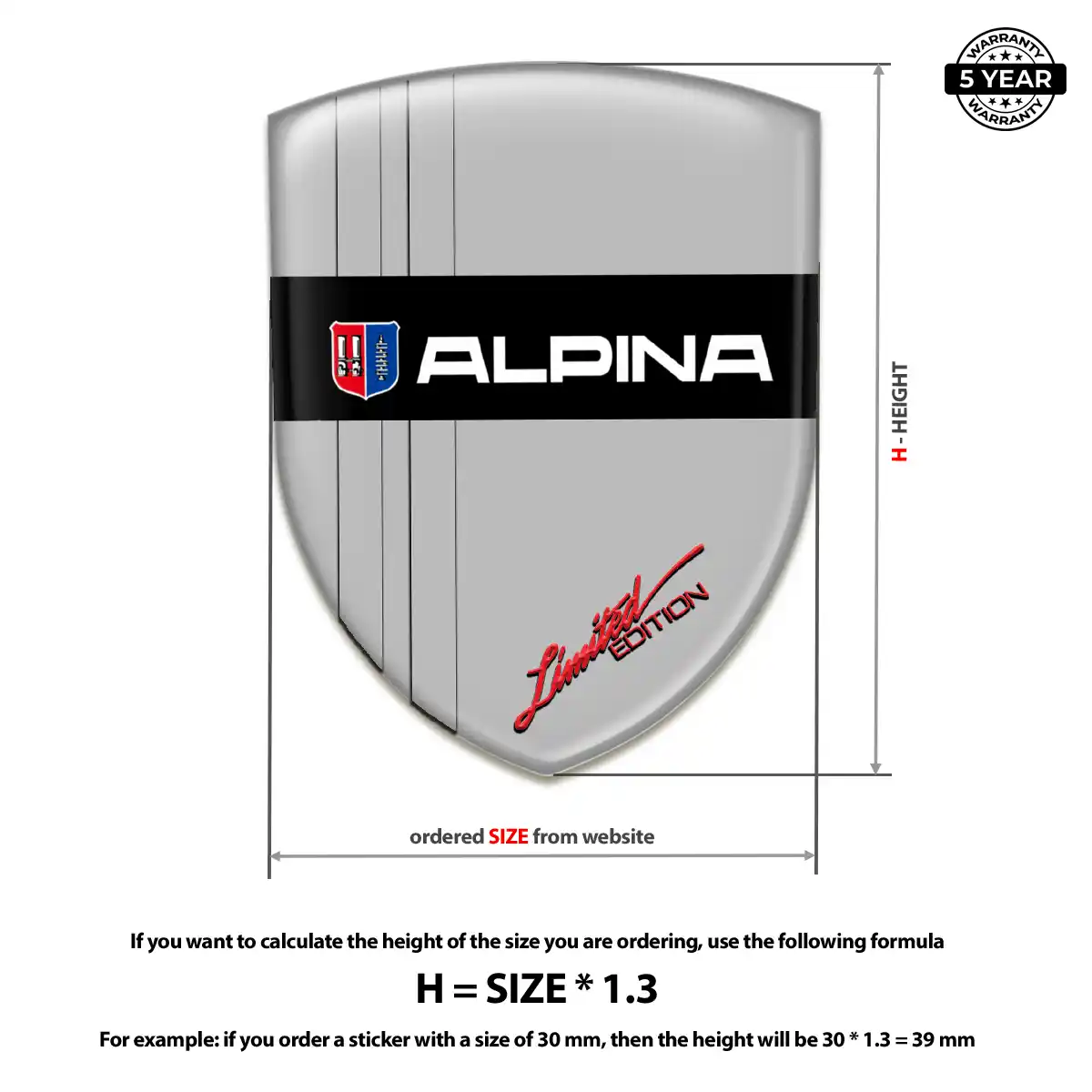 BMW Alpina Silicone Badge Sleek Style