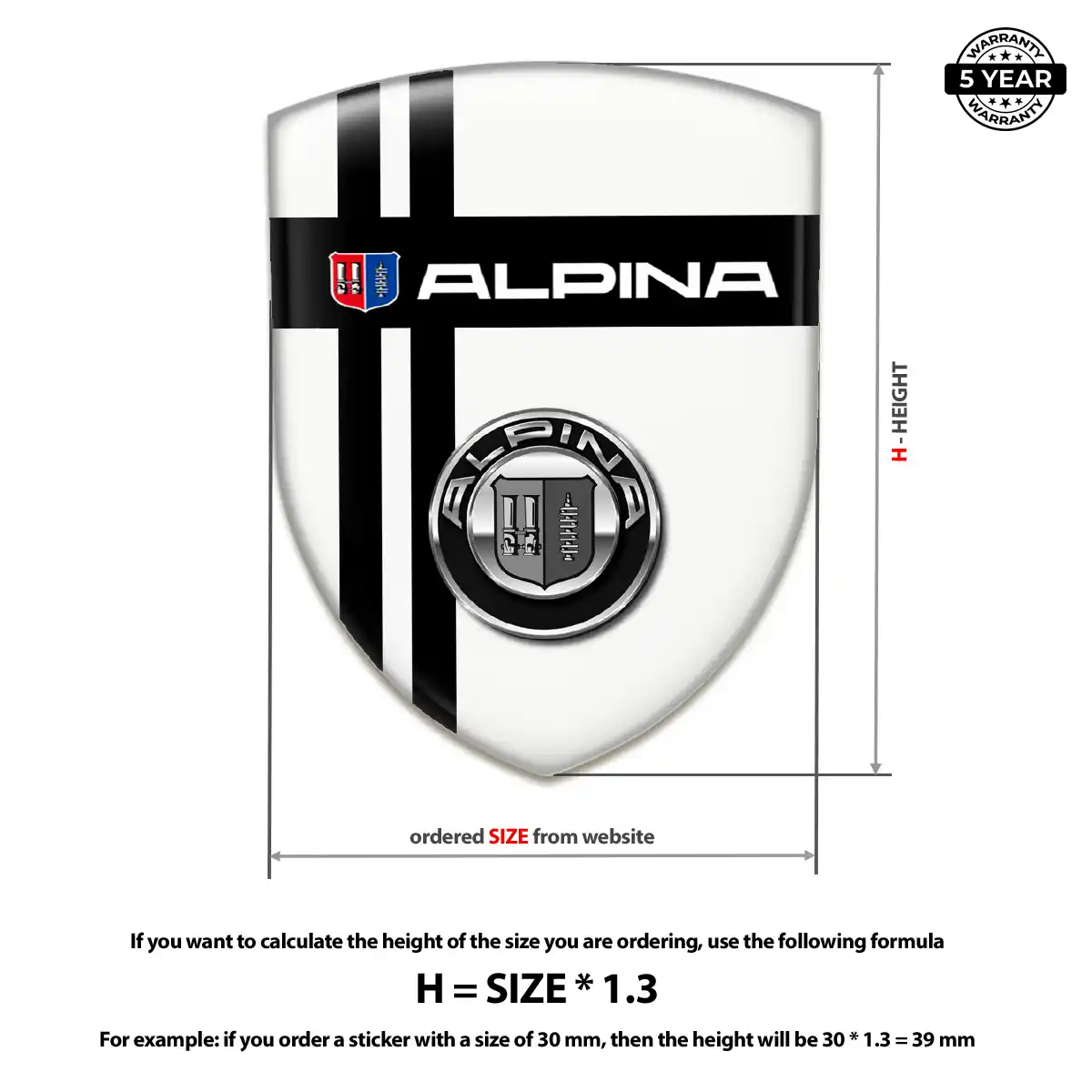 BMW Alpina Silicone Emblem Elite Finish