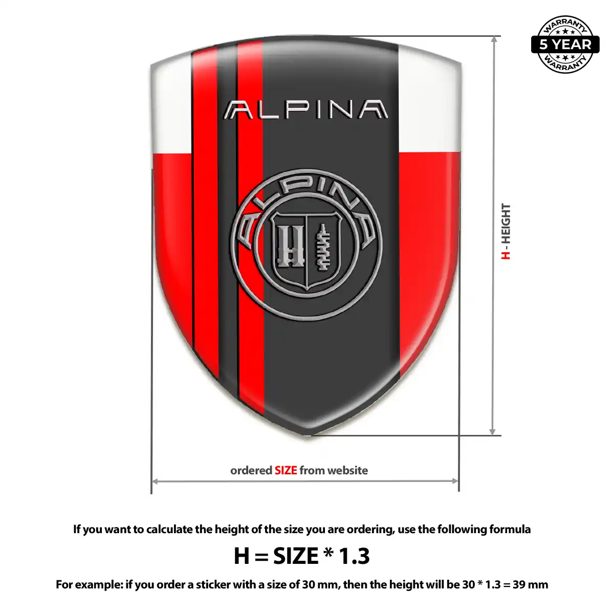 BMW Alpina Silicone Emblem Sleek Style