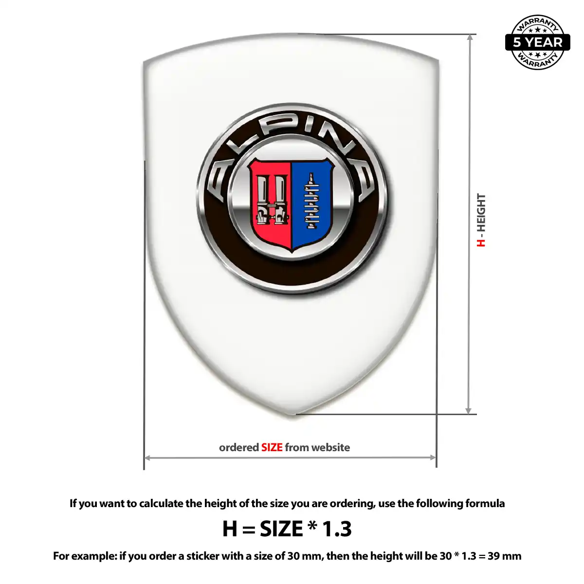 BMW Alpina Silicone Sticker Elite Finish