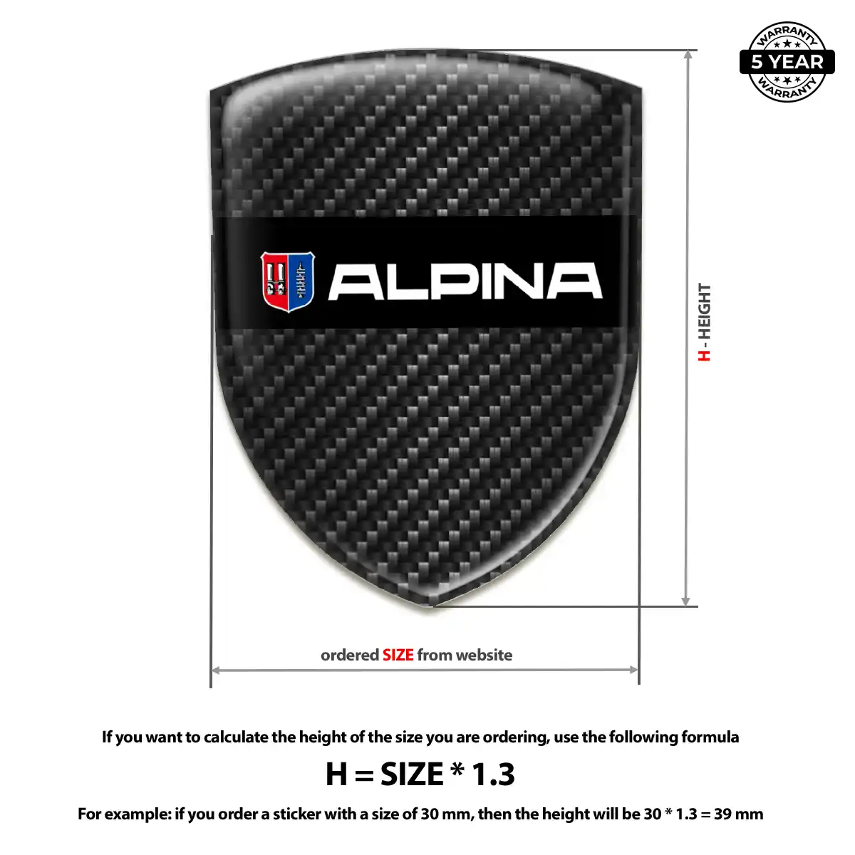 BMW Alpina Silicone Sticker Refined Design
