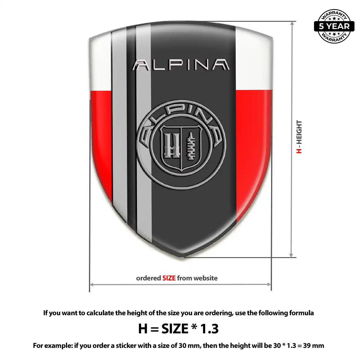 BMW Alpina Silicone Sticker Sleek Style