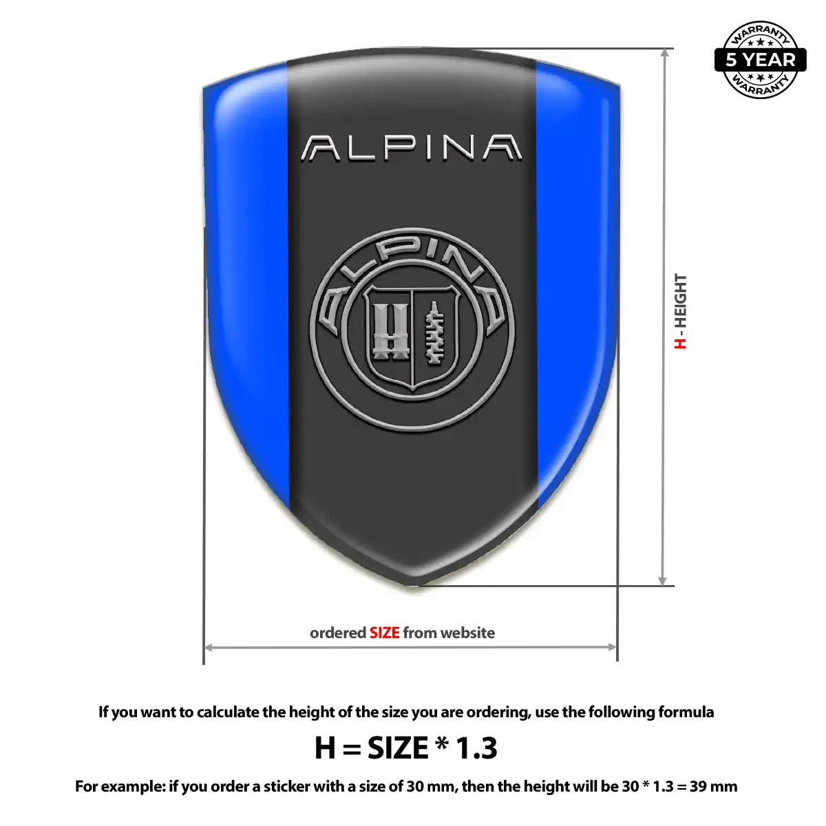 BMW Alpina Sticker Sleek Style