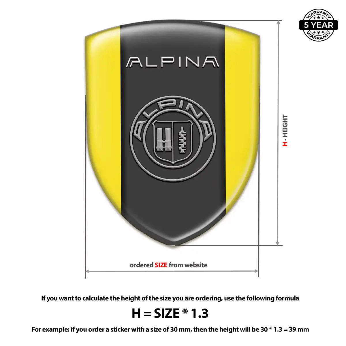 BMW Alpina Vehicle Logo Sticker Sleek Style