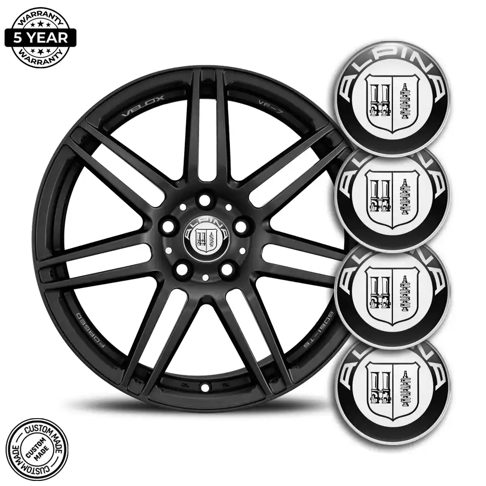 BMW Alpina Wheel Emblem Self-Adhesive Stylish Design