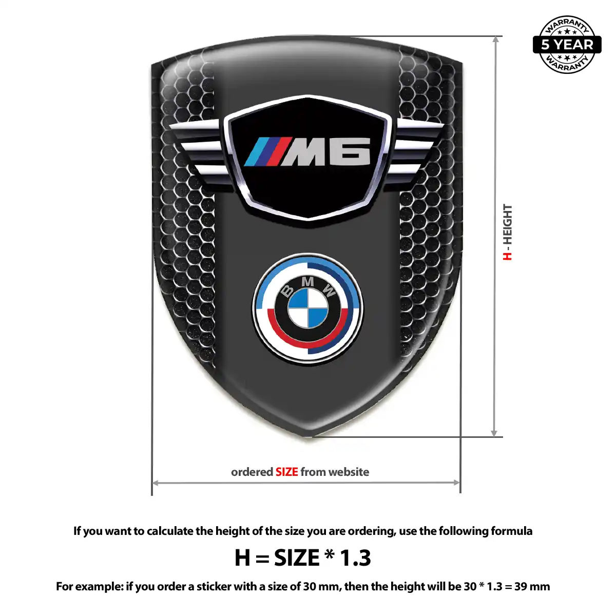 BMW Automotive Emblem Sticker Deluxe Edition