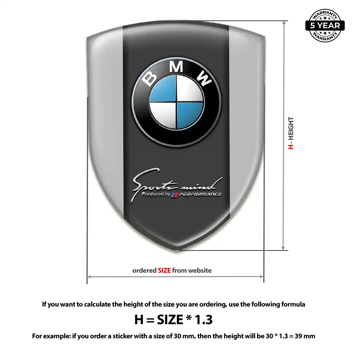 BMW Automotive Emblem Sticker Prime Quality