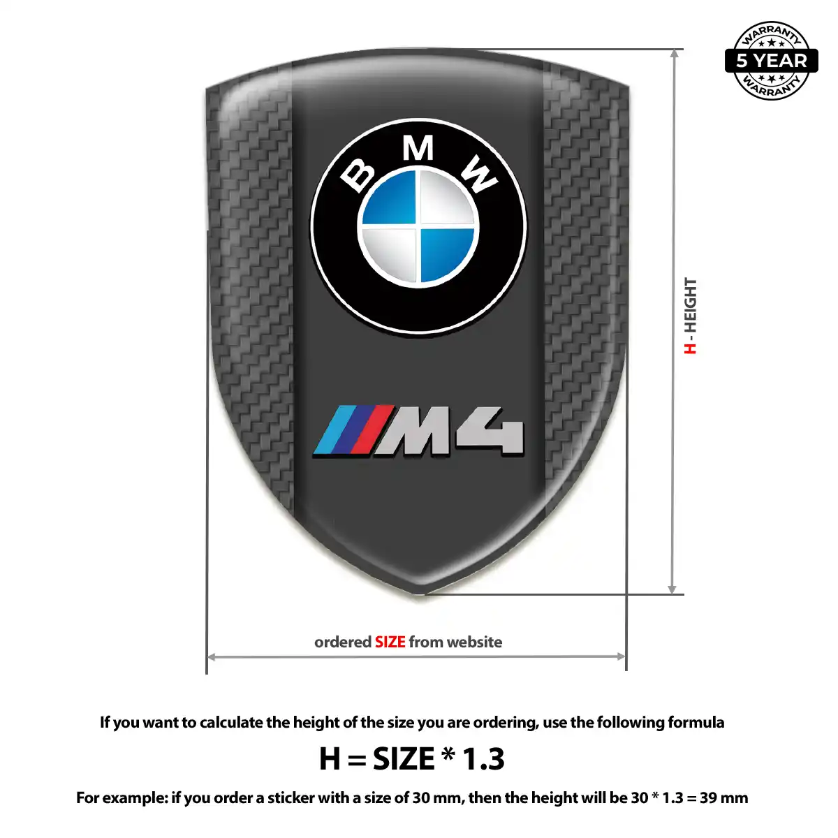 BMW Automotive Emblem Sticker Refined Design