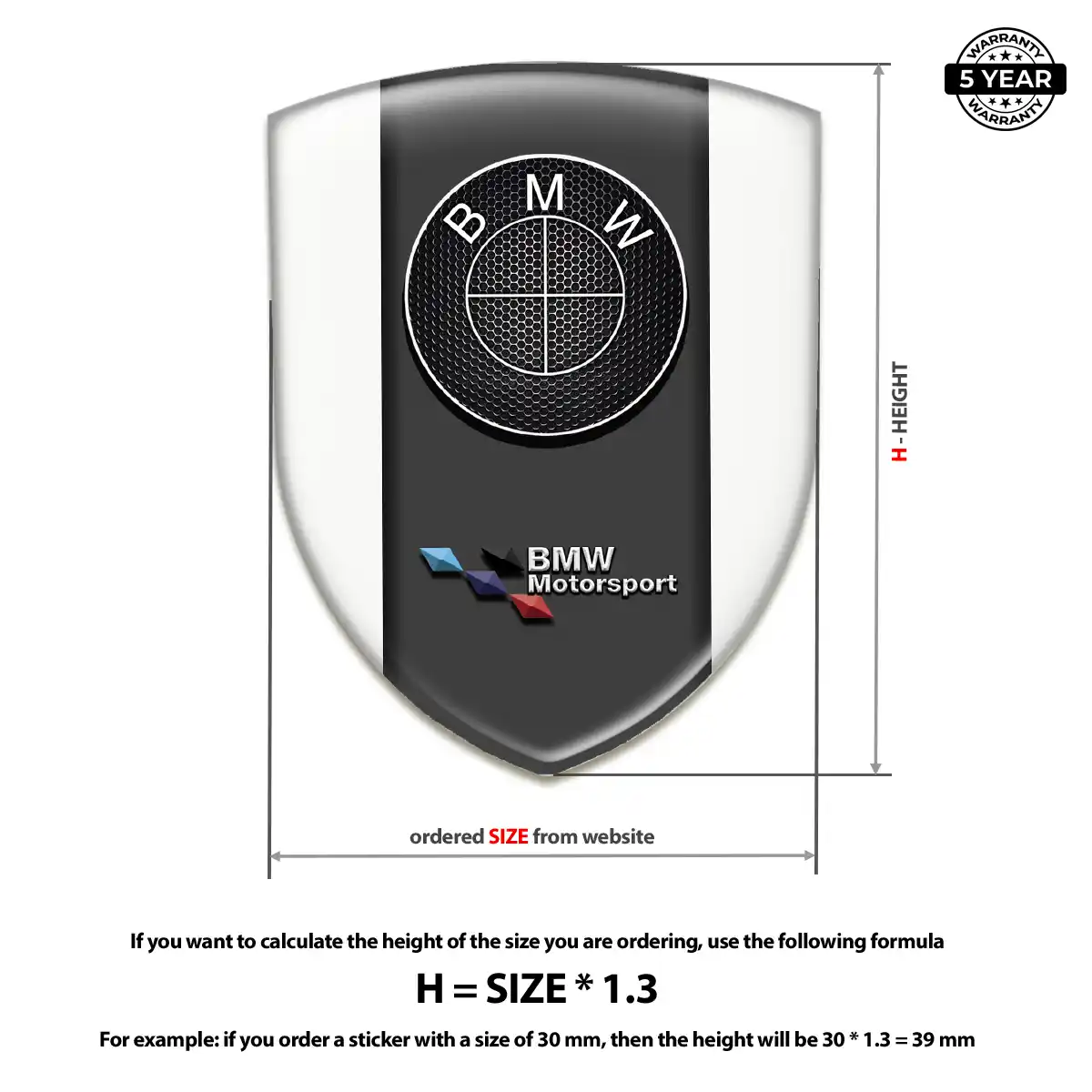 BMW Automotive Logo Sticker Prime Quality