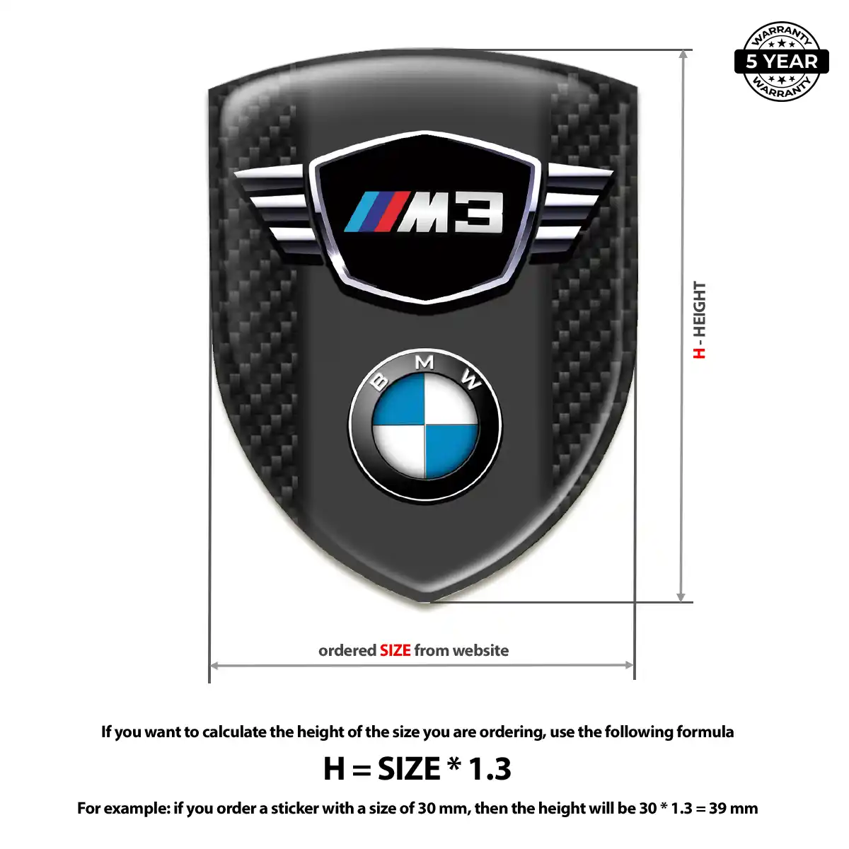 BMW Automotive Logo Sticker Refined Design