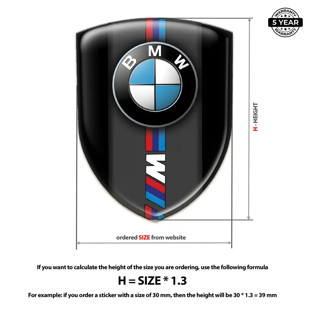 BMW Automotive Logo Sticker Signature Grade