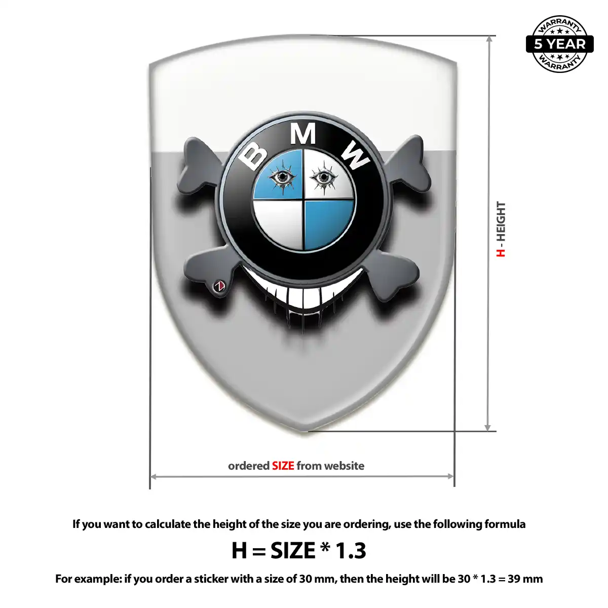 BMW Automotive Logo Sticker Superior Craft