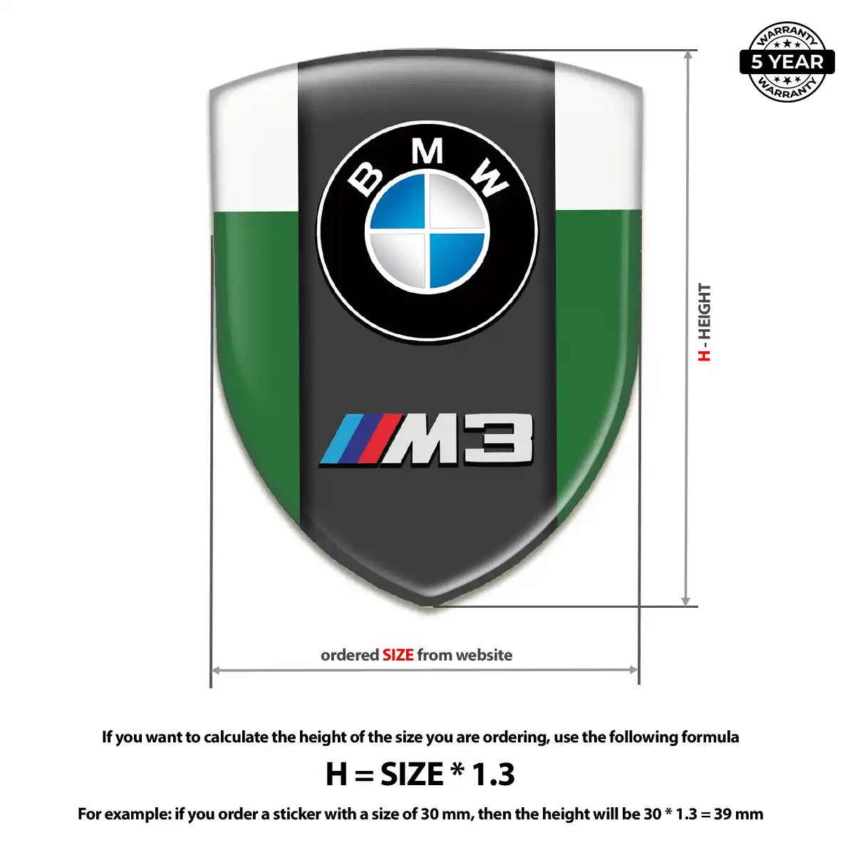 BMW Automotive Resin Decal Exclusive Series