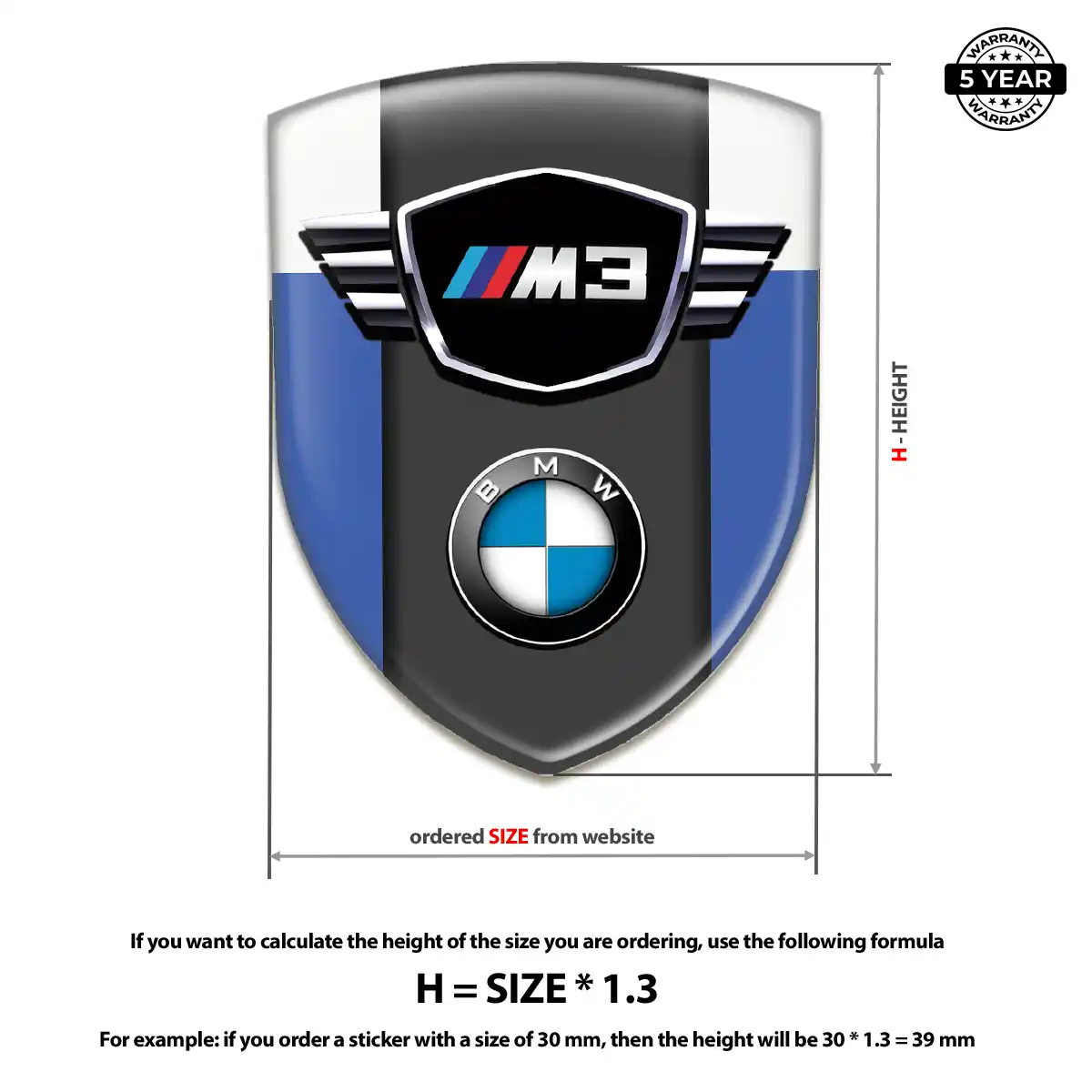 BMW Car Badge Sticker Deluxe Edition