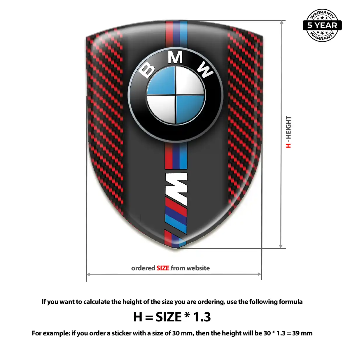 BMW Car Badge Sticker Elite Finish