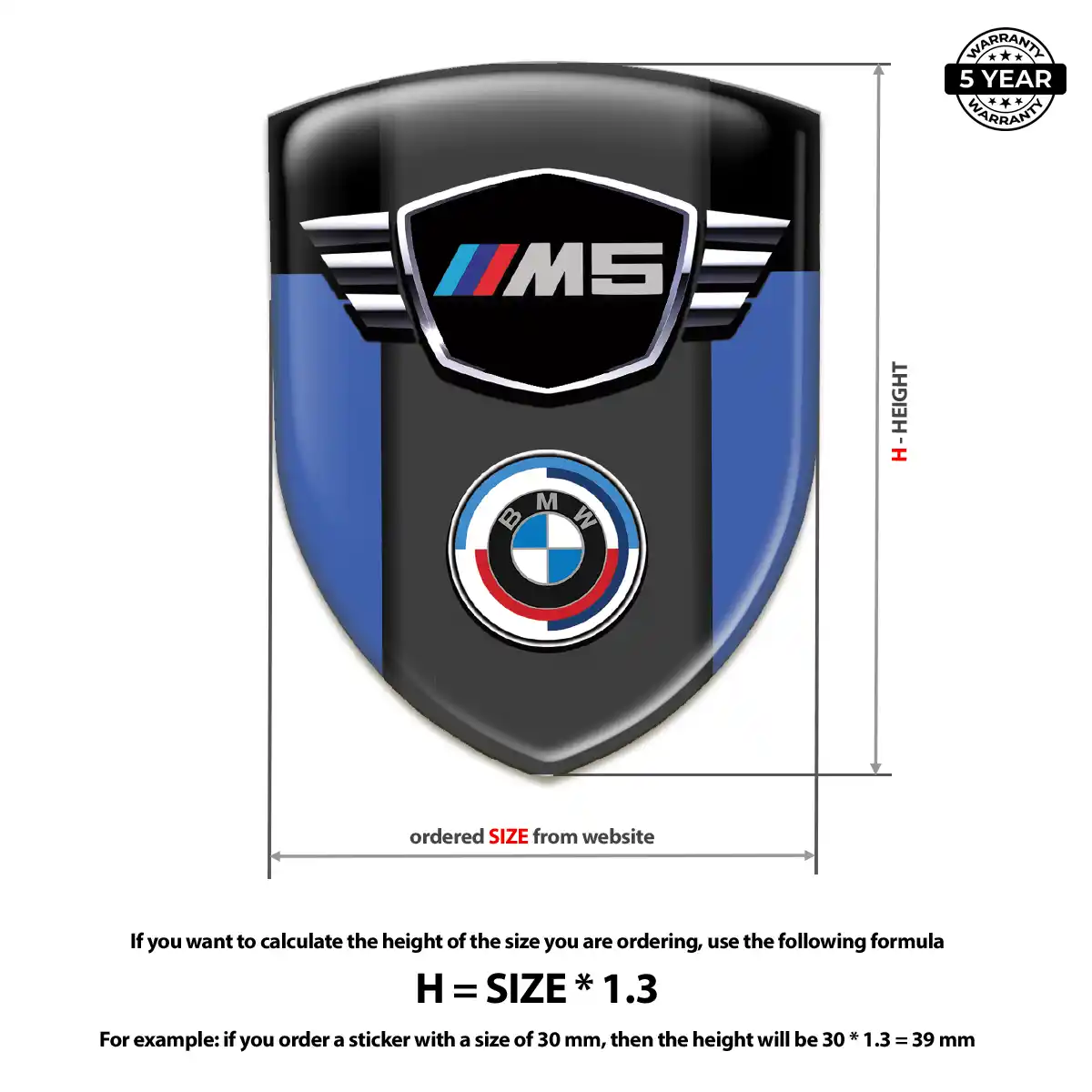 BMW Car Badge Sticker Prestige Line