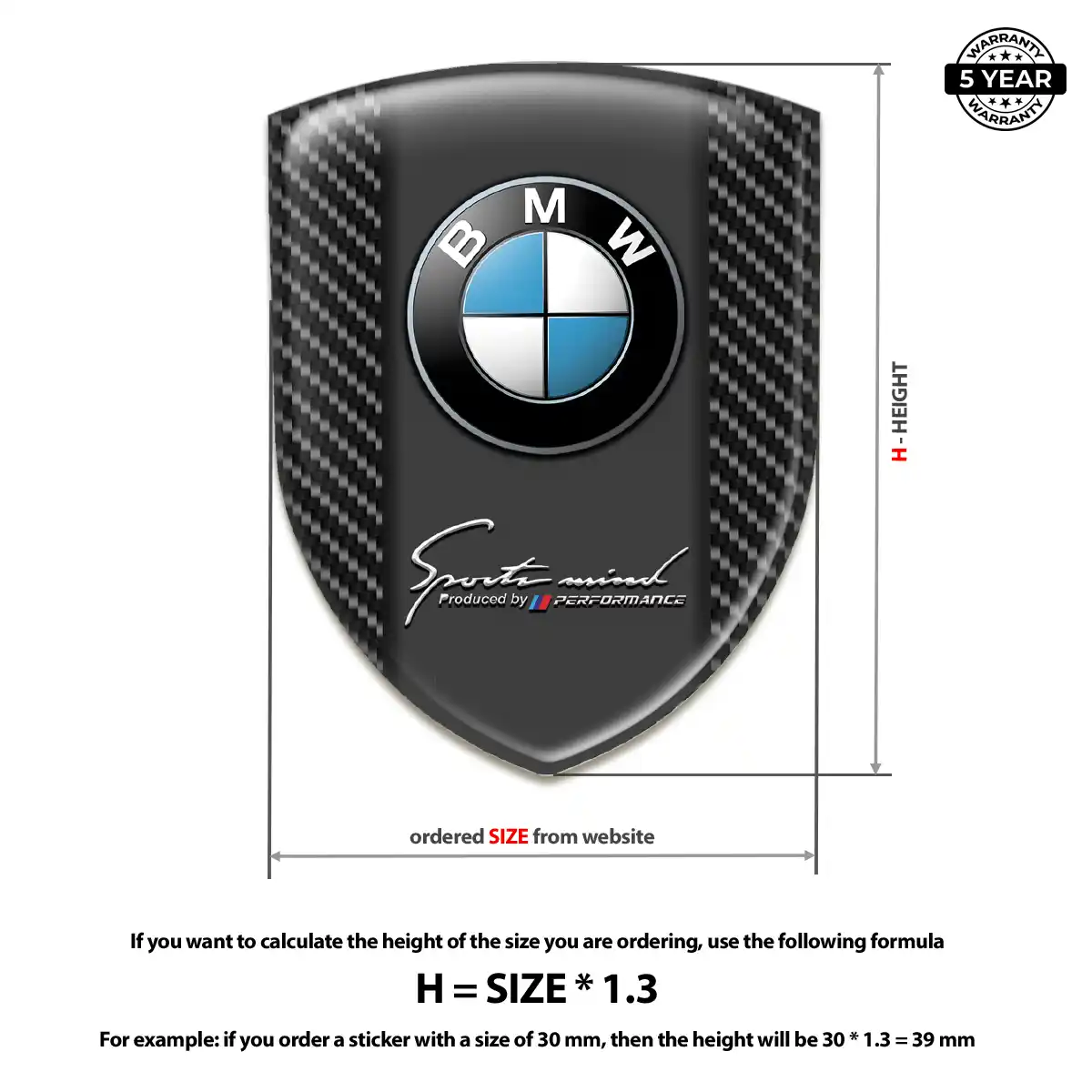 BMW Car Badge Sticker Signature Grade