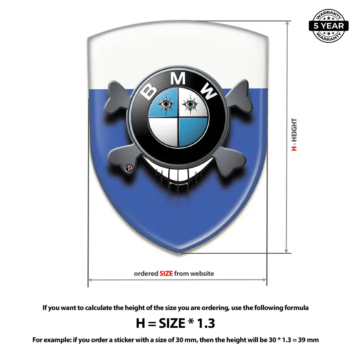 BMW Car Badge Sticker Sleek Style