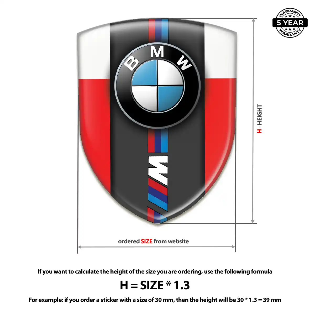 BMW Car Emblem Decal Prestige Line