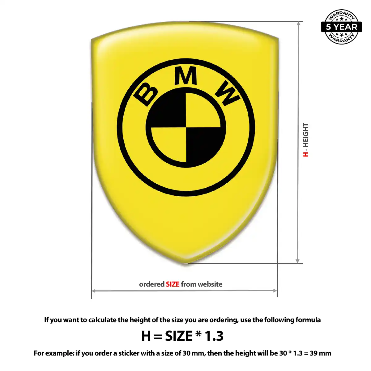 BMW Car Emblem Decal Signature Grade