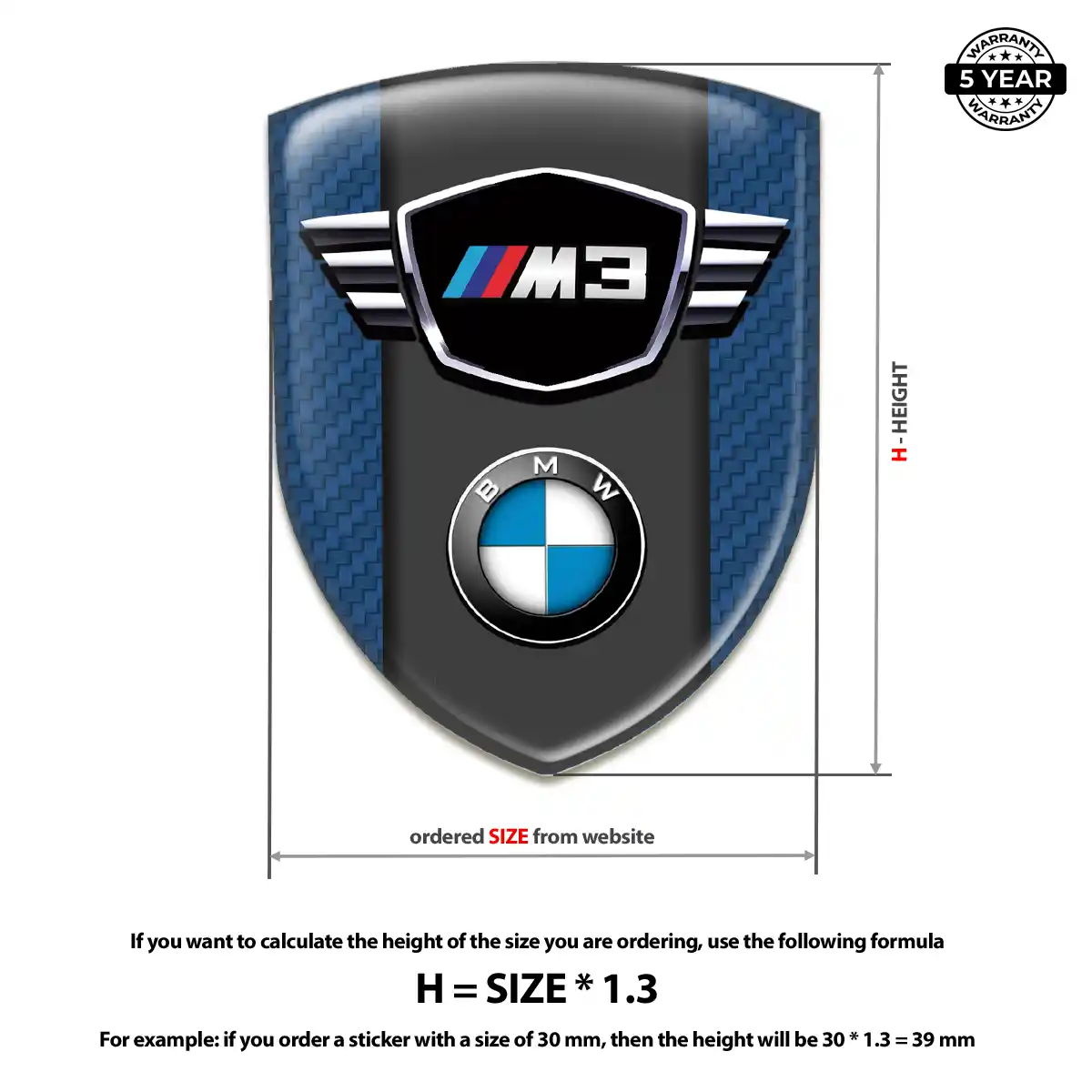 BMW Car Emblem Overlay Prestige Line