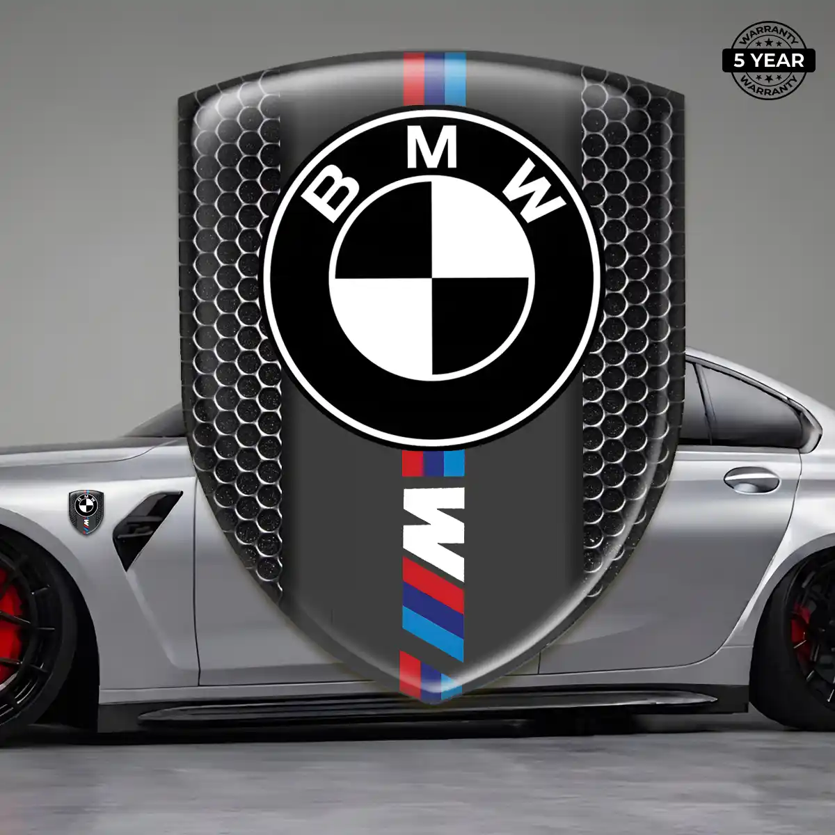 BMW Car Emblem Overlay Sleek Style