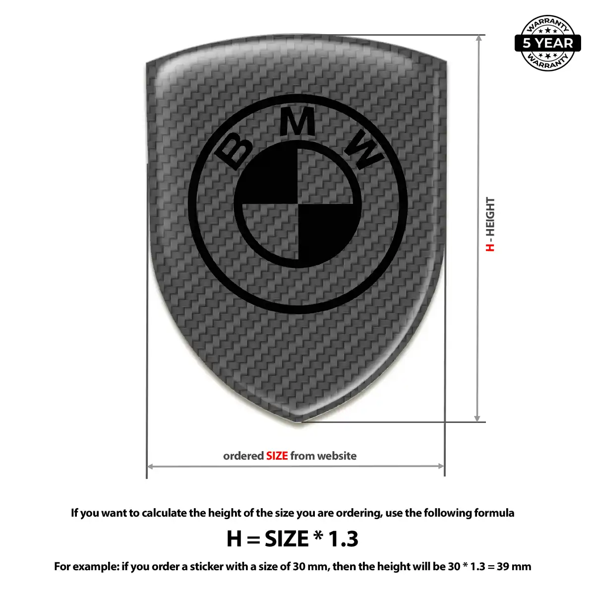 BMW Car Emblem Sticker Deluxe Edition