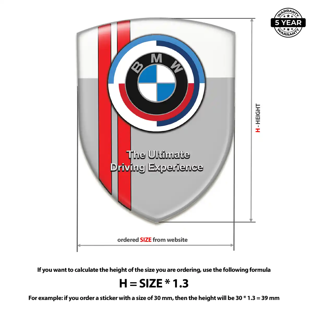 BMW Car Emblem Sticker Refined Design