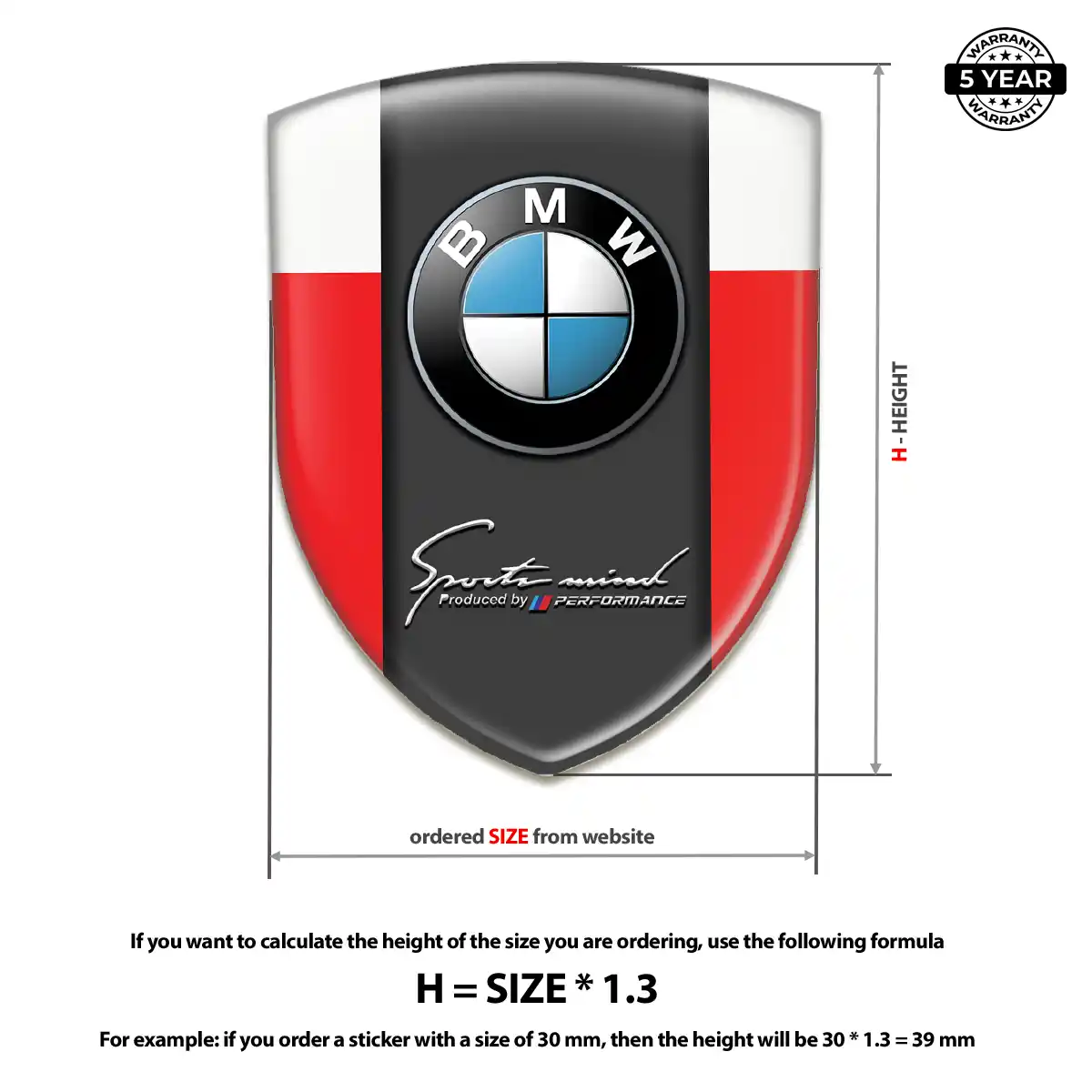BMW Domed Badge Prestige Line