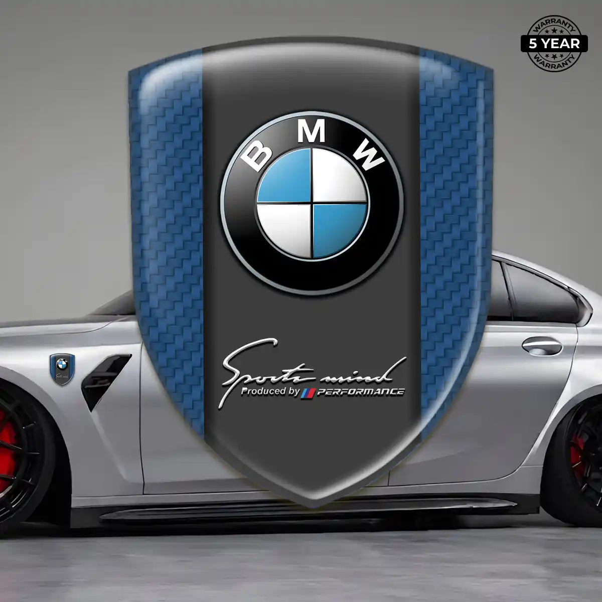 BMW Domed Car Sticker Refined Design