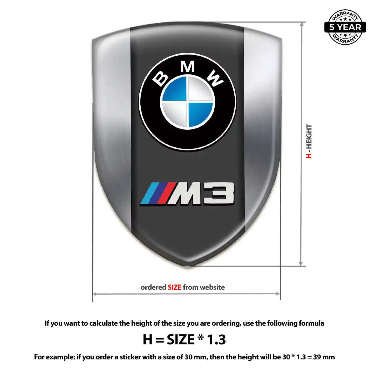 BMW Domed Car Sticker Superior Craft