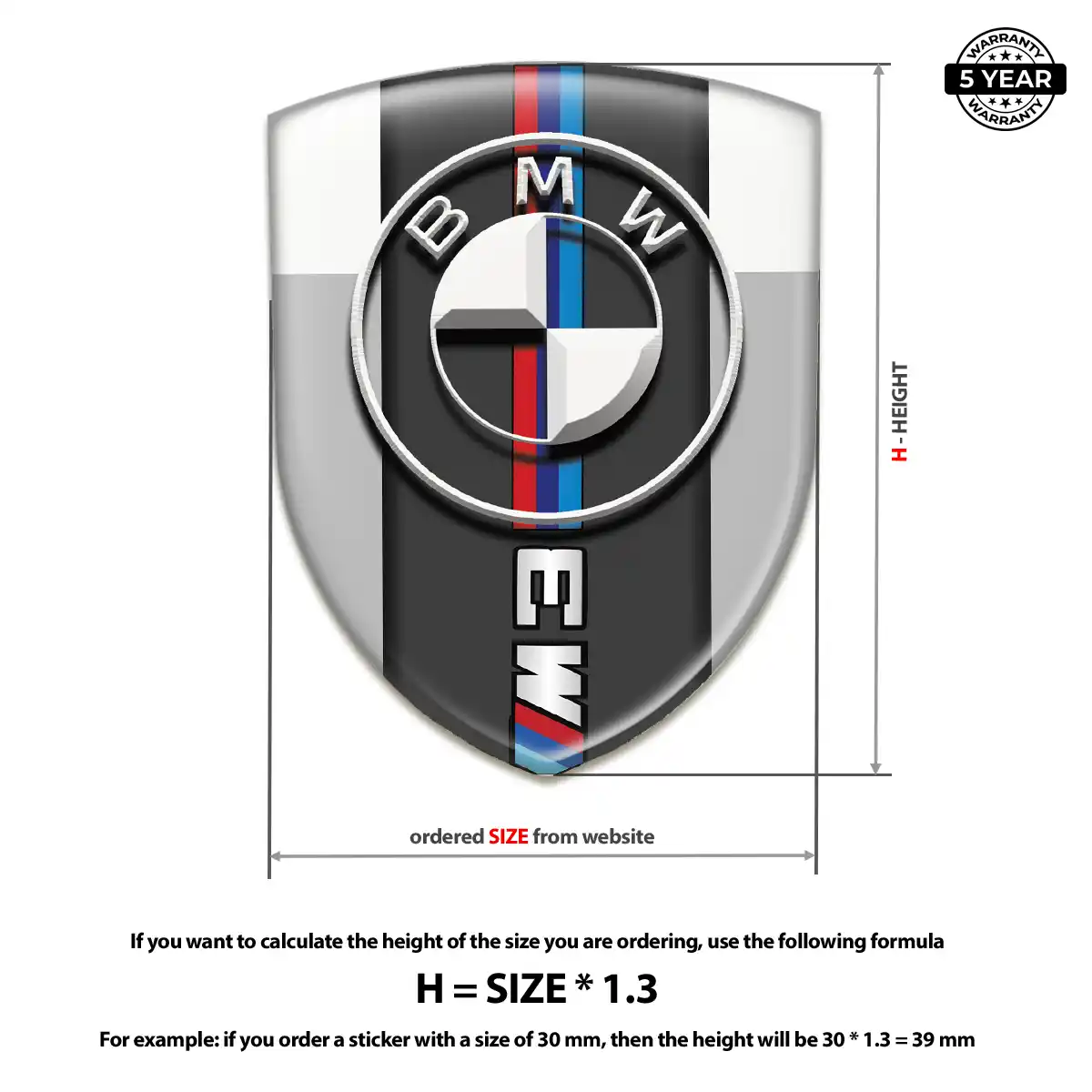 BMW Domed Decal Deluxe Edition