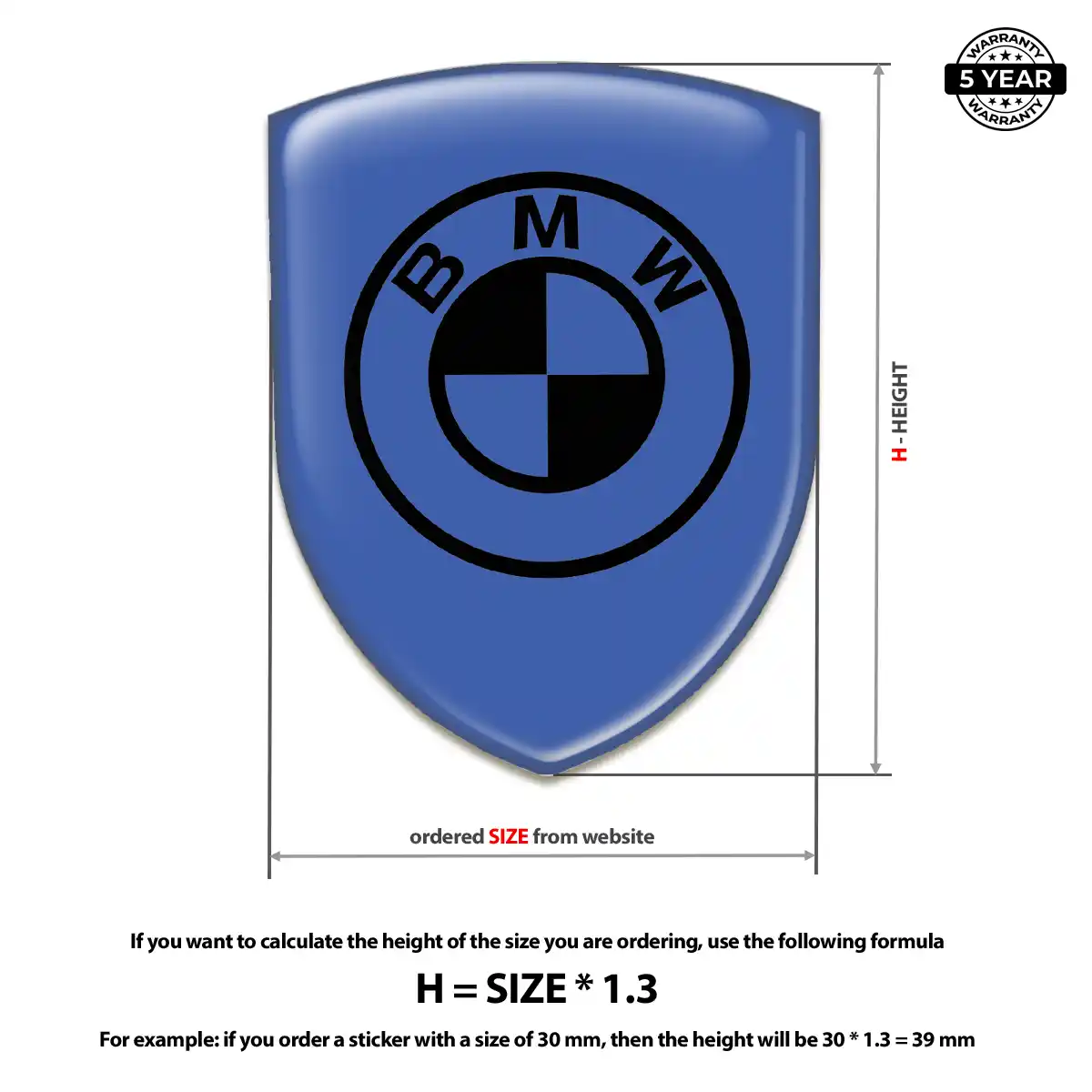BMW Domed Decal Prestige Line