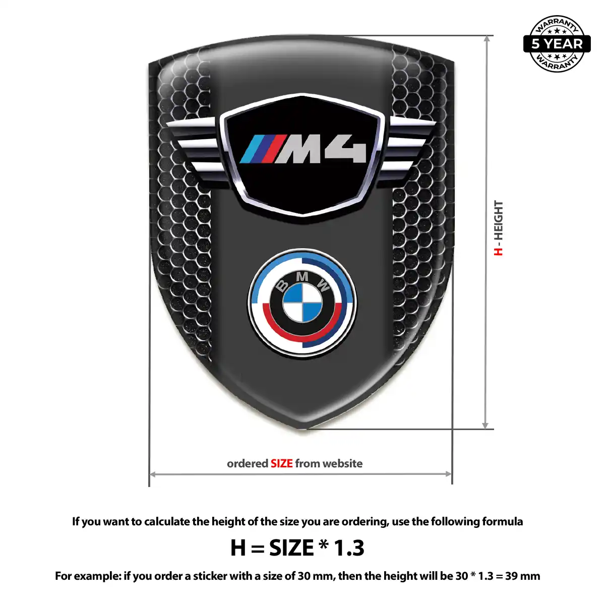BMW Domed Decal Refined Design
