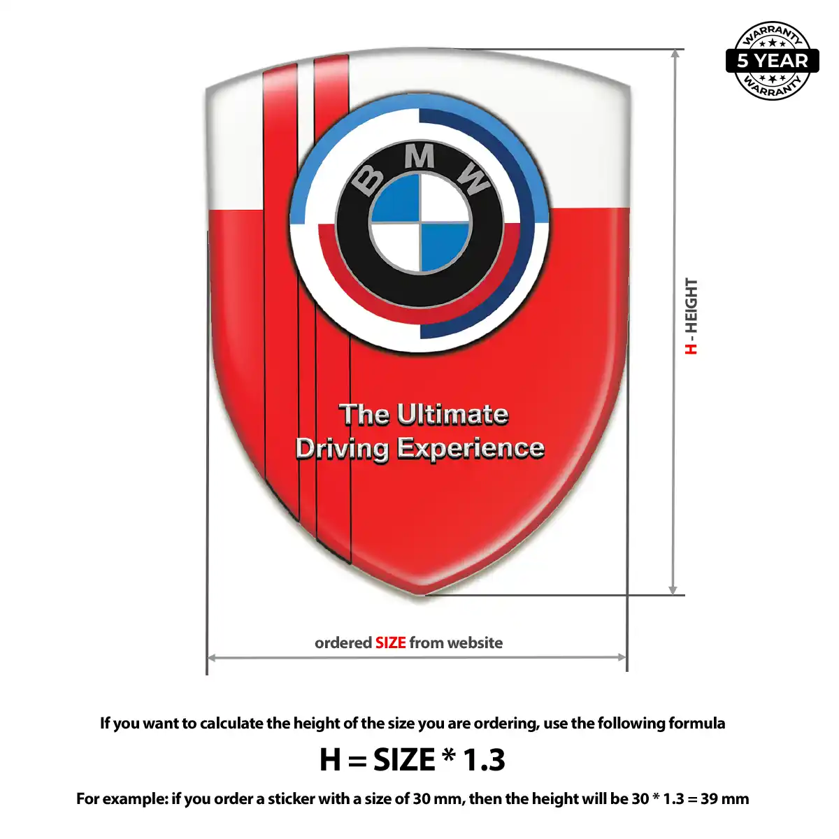 BMW Domed Decal Signature Grade