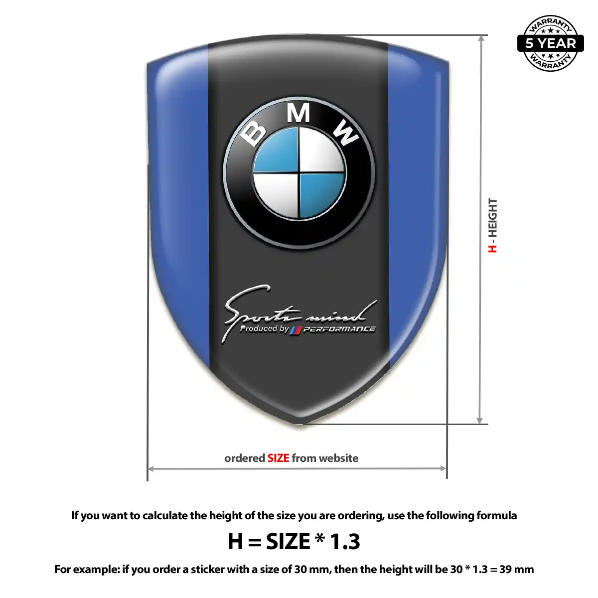 BMW Domed Decal Superior Craft