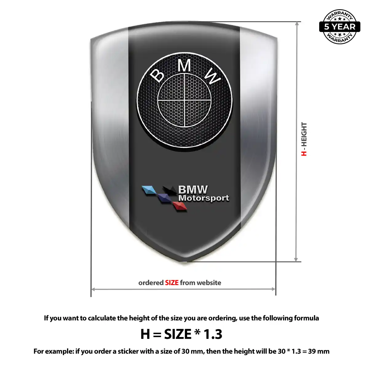 BMW Domed Emblem Prestige Line