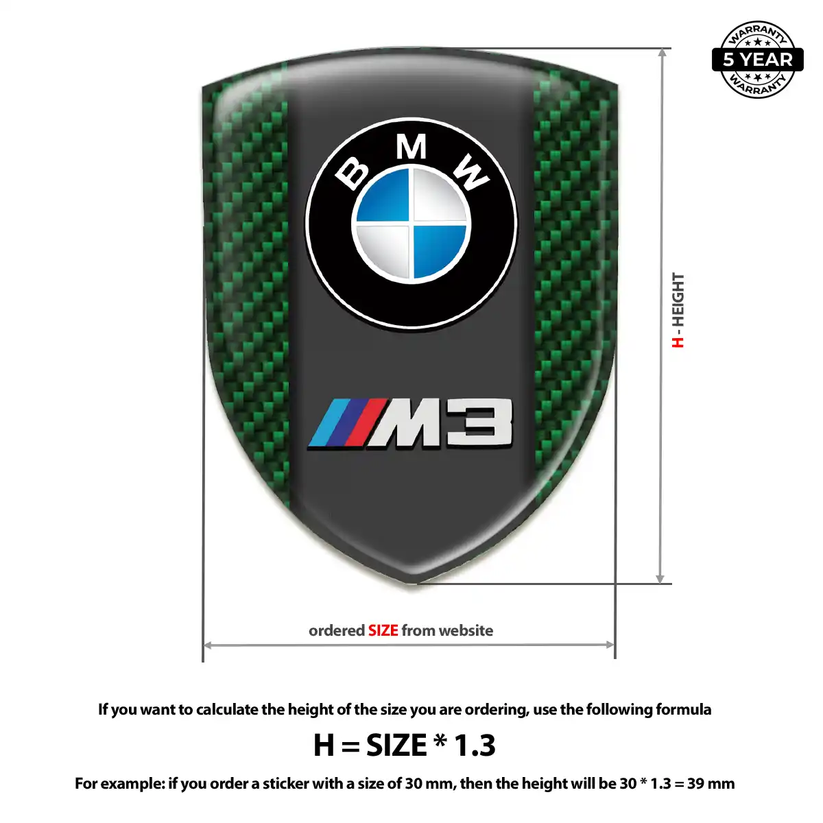 BMW Domed Emblem Sleek Style