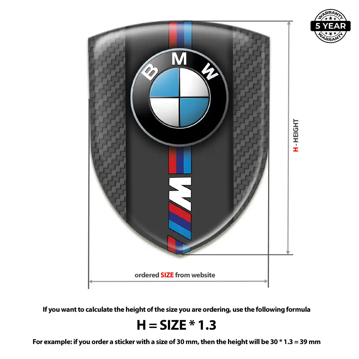 BMW Domed Logo Decal Deluxe Edition