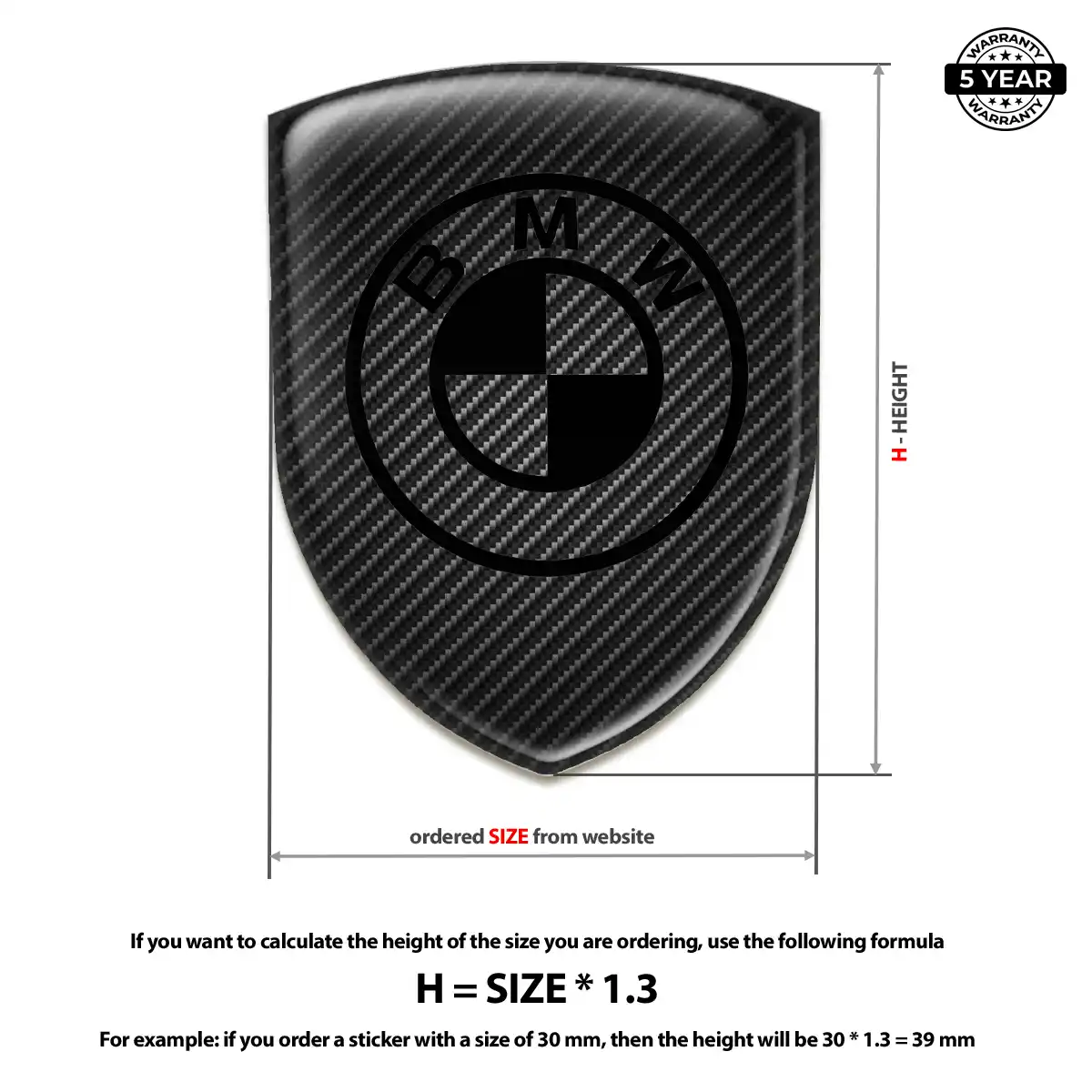 BMW Domed Logo Decal Exclusive Series