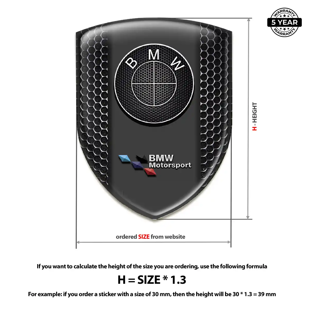 BMW Domed Logo Decal Prestige Line