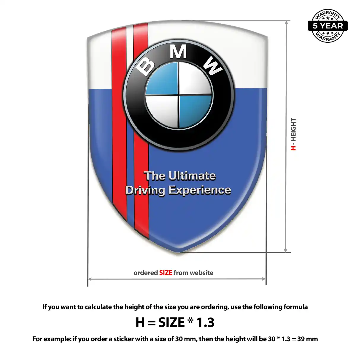 BMW Domed Logo Decal Sleek Style