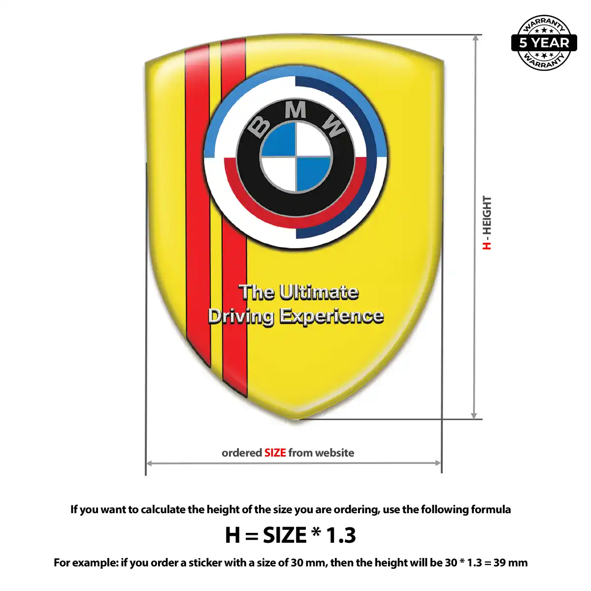 BMW Domed Logo Decal Superior Craft