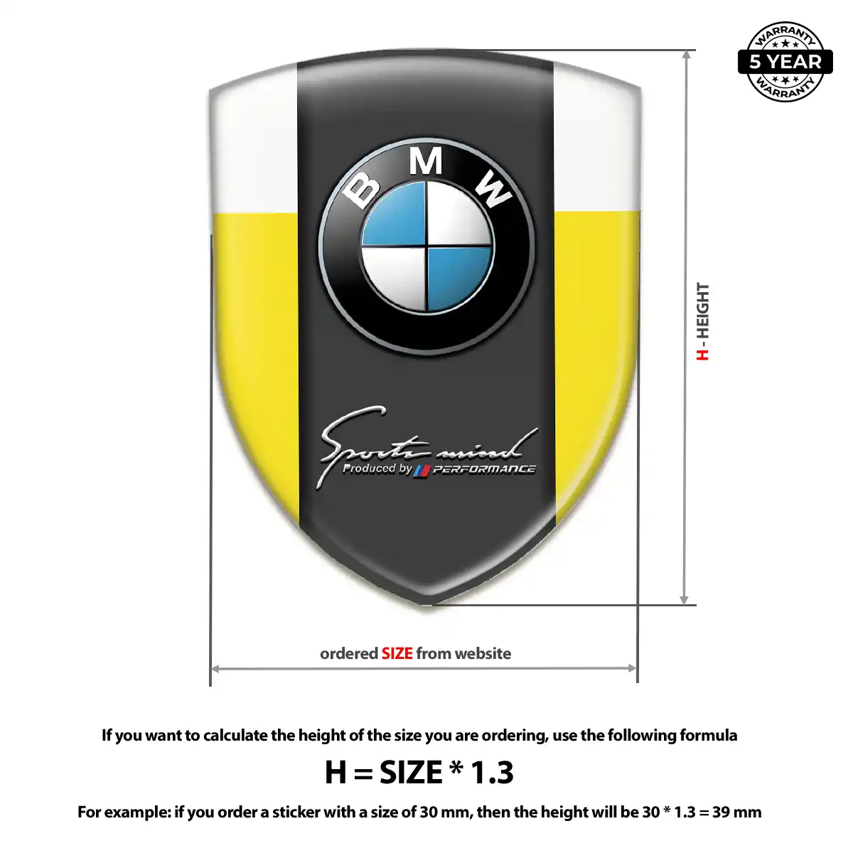 BMW Domed Logo Sticker Deluxe Edition