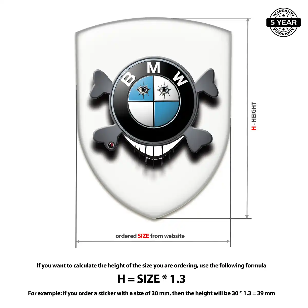 BMW Domed Logo Sticker Prime Quality